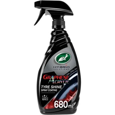 Turtle Wax Hybrid Solutions Graphene Acrylic Tyre Shine Coating - 680ml Turtle Wax Hybrid Solutions Graphene Acrylic Tyre Shine Coating - 680ml