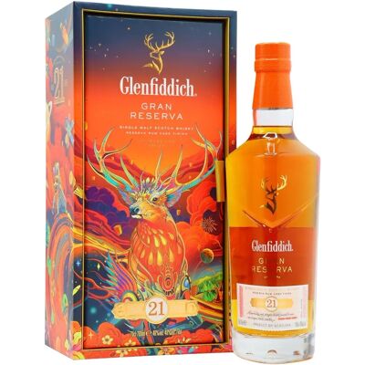 Glenfiddich 21 Years Old GRAN RESERVA Rum Cask Finish Limited Edition 2023 40% Vol. 0,7l in Geschenkbox Glenfiddich 21 Years Old GRAN RESERVA Rum Cask Finish Limited Edition 2023 40% Vol. 0,7l in Geschenkbox