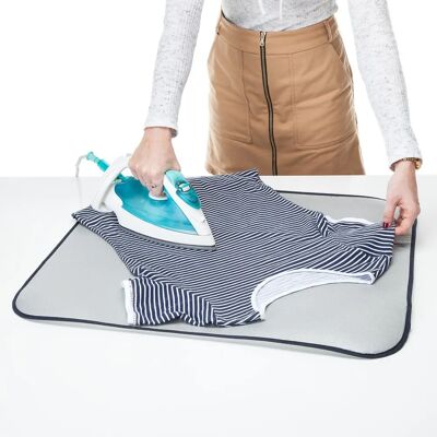 Minky Metallised Ironing Pad - 70cm x 60cm - Ideal For Travelling Minky Metallised Ironing Pad - 70cm x 60cm - Ideal For Travelling