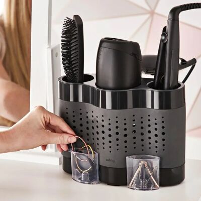 Minky Styling Dock Hair Station Storage Dryer Straightener Tong - Rose Gold & Black Minky Styling Dock Hair Station Storage Dryer Straightener Tong - Rose Gold & Black