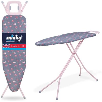 Minky - Flamingo Pink - Large 122x38cm - Ironing Board Minky - Flamingo Pink - Large 122x38cm - Ironing Board