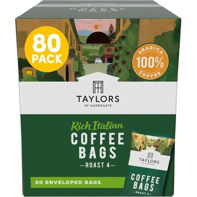 Taylors of Harrogate Rich Italian Coffee Bags - Pack of 80 Taylors of Harrogate Rich Italian Coffee Bags - Pack of 80