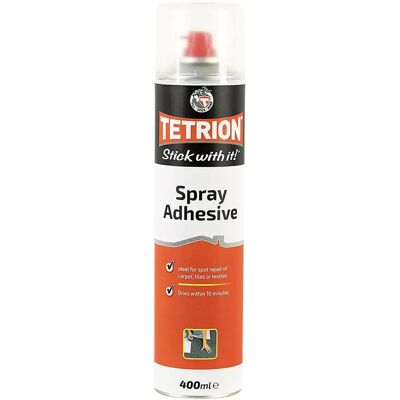 Tetrion Spray Glue - Flexible Adhesive - Fast Drying - 400ml Tetrion Spray Glue - Flexible Adhesive - Fast Drying - 400ml