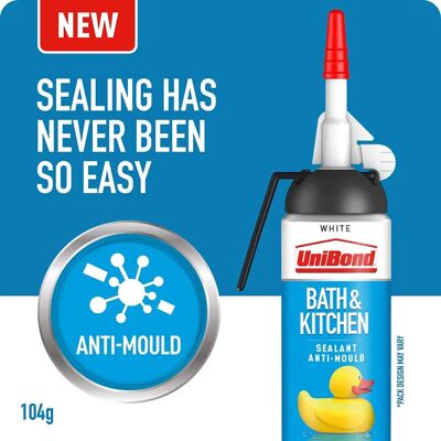 UniBond White Mould Resistant Sealant - Bath & Kitchen - 2676103 UniBond White Mould Resistant Sealant - Bath & Kitchen - 2676103