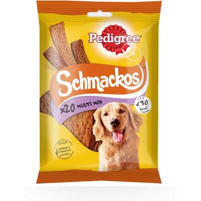 Petiscos para cães Pedigree - Schmackos Multi Mix 20 pçs 144 g Petiscos para cães Pedigree - Schmackos Multi Mix 20 pçs 144 g