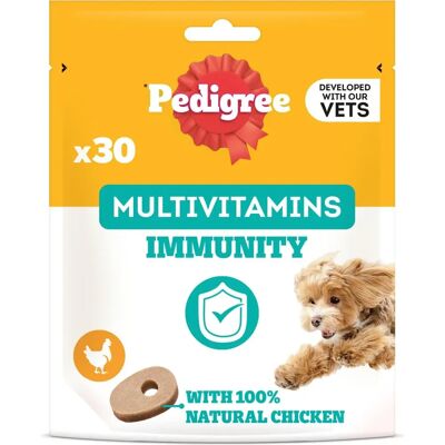 Pedigree Multivitamines Immunité au Poulet Naturel - Friandises molles pour chiens - Publicité Pedigree Multivitamines Immunité au Poulet Naturel - Friandises molles pour chiens - Publicité