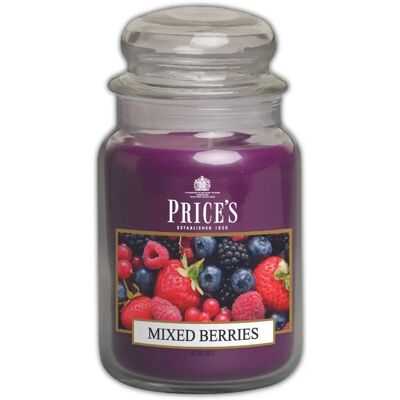 Price's Large Jar Candle - Mixed Berries Fragrance Collection Price's Large Jar Candle - Mixed Berries Fragrance Collection