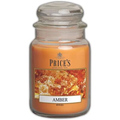 Price's Amber Stor Glasburkljus - Ljus Price's Amber Stor Glasburkljus - Ljus