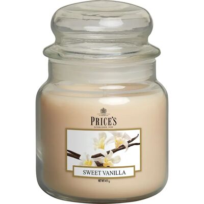 Price's Vanilla Candle - Medium Glass Jar - Odour Elimination Price's Vanilla Candle - Medium Glass Jar - Odour Elimination