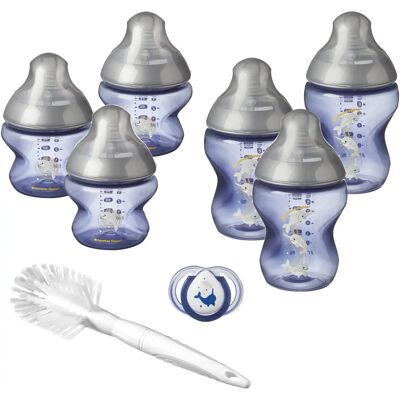 Tommee Tippee Closer to Nature Set de Biberons - Narval/Bleu - Publicité Tommee Tippee Closer to Nature Set de Biberons - Narval/Bleu - Publicité