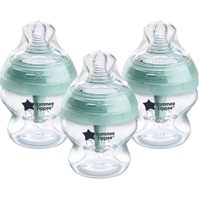 Tommee Tippee Advanced Anti-Colic Baby Bottles - Pack of 3, 150ml Tommee Tippee Advanced Anti-Colic Baby Bottles - Pack of 3, 150ml