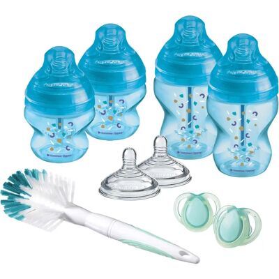 Tommee Tippee Blau Anti-Koliken Babyflaschen-Set - Advanced, Closer to Nature Tommee Tippee Blau Anti-Koliken Babyflaschen-Set - Advanced, Closer to Nature