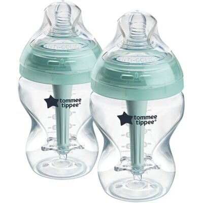 Bottiglia per neonato Tommee Tippee - 260ml - Anti-colica - Set da 2 Bottiglia per neonato Tommee Tippee - 260ml - Anti-colica - Set da 2