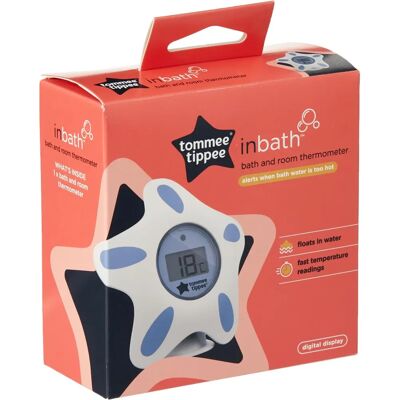 Tommee Tippee InBath Digitalthermometer für Babybad und Zimmer Wasserdicht und Schwimmt im Wasser Einfach zu Lesendes LCD-Display Tommee Tippee InBath Digitalthermometer für Babybad und Zimmer Wasserdicht und Schwimmt im Wasser Einfach zu Lesendes LCD-Display