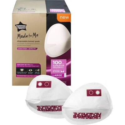 Tommee Tippee - Made for Me - Velké - 100 ks - Kojicí podprsenkové polštářky Tommee Tippee - Made for Me - Velké - 100 ks - Kojicí podprsenkové polštářky