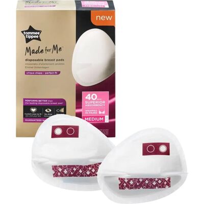 Tommee Tippee Made for Me Kojenecké podprsenky - Střední, 40 Ks Tommee Tippee Made for Me Kojenecké podprsenky - Střední, 40 Ks