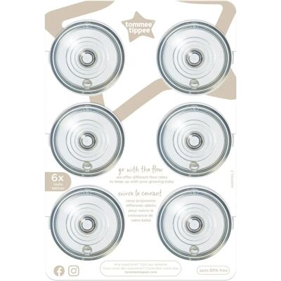 Tommee Tippee Closer to Nature Fast Flow Bottle Teats - Clear Tommee Tippee Closer to Nature Fast Flow Bottle Teats - Clear
