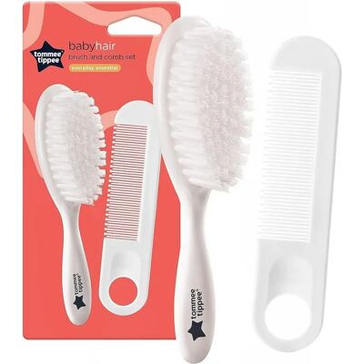 Kit de Soins Capillaires pour Bébé Tommee Tippee - Brosse et Peigne Kit de Soins Capillaires pour Bébé Tommee Tippee - Brosse et Peigne