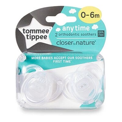 Tétine en Silicone Tommee Tippee 0-6m - Sucette Bébé - Publicité Tétine en Silicone Tommee Tippee 0-6m - Sucette Bébé - Publicité
