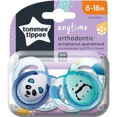 Tommee Tippee - Anytime Orthodontic Soothers - 6-18m - Baby Pacifier Tommee Tippee - Anytime Orthodontic Soothers - 6-18m - Baby Pacifier