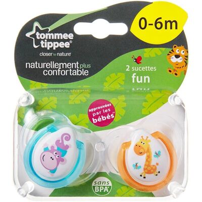Tommee Tippee Multicolour Baby Pacifier - Orthodontic Silicone 2-Pack Tommee Tippee Multicolour Baby Pacifier - Orthodontic Silicone 2-Pack