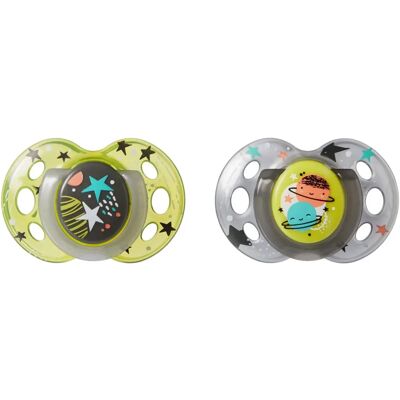 Tommee Tippee Night Pacifier - 2-Pack 18-36 Months Tommee Tippee Night Pacifier - 2-Pack 18-36 Months