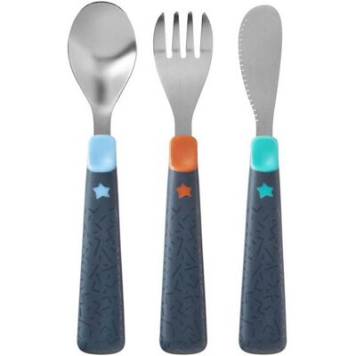 Tommee Tippee Großkinderbesteck - Edelstahl, Großer Griff, 12m+ Tommee Tippee Großkinderbesteck - Edelstahl, Großer Griff, 12m+