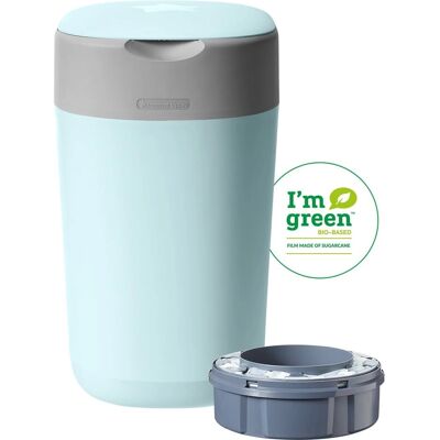 Tommee Tippee Blue Twist & Click Nappy Bin - Diaper Disposal System Tommee Tippee Blue Twist & Click Nappy Bin - Diaper Disposal System