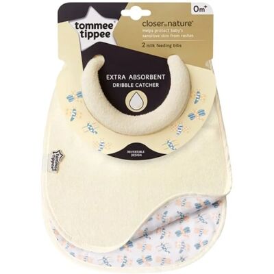 Tommee Tippee Nahe an der Natur Milchfütterung Lätzchen - 2er Pack Tommee Tippee Nahe an der Natur Milchfütterung Lätzchen - 2er Pack