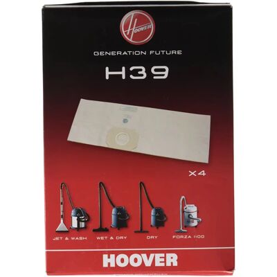 Hoover H39 Stofzuigerzakken - Verpakking van 5 - Geschikt voor Droog & Nat Modellen Hoover H39 Stofzuigerzakken - Verpakking van 5 - Geschikt voor Droog & Nat Modellen