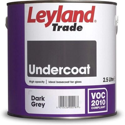 Leyland Trade - Undercoat - Dark Grey - 2.5L - Undercoat Leyland Trade - Undercoat - Dark Grey - 2.5L - Undercoat