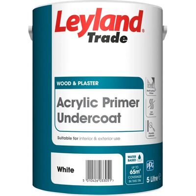Leyland Trade Acrylic Primer Undercoat - White 5l - Paint Primer Leyland Trade Acrylic Primer Undercoat - White 5l - Paint Primer