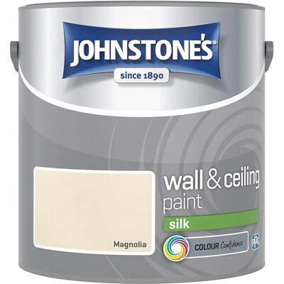 Johnstone's Silk Emulsion - Magnolia - 2.5 L - Paint Johnstone's Silk Emulsion - Magnolia - 2.5 L - Paint