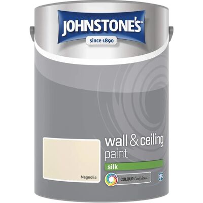 Johnstone's - Silk Emulsion - Magnolia - 5L - Paint Johnstone's - Silk Emulsion - Magnolia - 5L - Paint