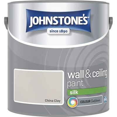 Johnstones - Silk Emulsion - China Clay - 2.5L - Paint Johnstones - Silk Emulsion - China Clay - 2.5L - Paint