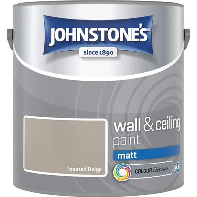 Johnstone's Toasted Beige 2.5L Pintura de emulsión mate - Pintura Johnstone's Toasted Beige 2.5L Pintura de emulsión mate - Pintura