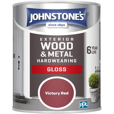 Johnstones - VICTORY RED - 750ml - Exterior Wood & Metal - Paint Johnstones - VICTORY RED - 750ml - Exterior Wood & Metal - Paint