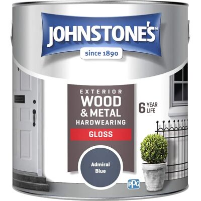 Johnstone's - Exterior Wood & Metal Hardwearing Gloss Paint - 2.5L - Paint Johnstone's - Exterior Wood & Metal Hardwearing Gloss Paint - 2.5L - Paint