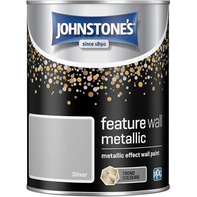 Johnstones - Feature Wall Metallic Effect - Silver - Paint Johnstones - Feature Wall Metallic Effect - Silver - Paint