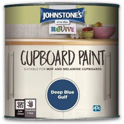 Johnstones - Revive Cupboard Paint - Deep Blue Gulf - Paint Johnstones - Revive Cupboard Paint - Deep Blue Gulf - Paint