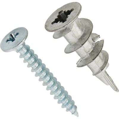 Rawlplug Metal Self-Drive Plasterboard Fixings - 100 pcs, 31mm x 14mm Rawlplug Metal Self-Drive Plasterboard Fixings - 100 pcs, 31mm x 14mm