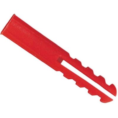 Rawlplug Red Plastic Plugs - No.6-12 - Plastic Plugs Rawlplug Red Plastic Plugs - No.6-12 - Plastic Plugs
