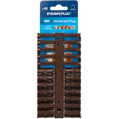 Rawlplug Brown Uno Stecker 7mm x 30mm - Embouts - Publicité Rawlplug Brown Uno Stecker 7mm x 30mm - Embouts - Publicité