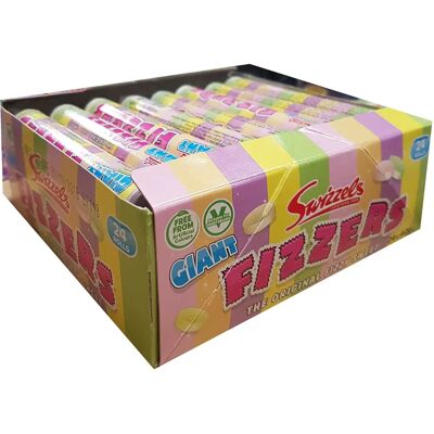 Swizzels Matlow Giant Fizzers - Fruity Fizzy Candy 24pcs Swizzels Matlow Giant Fizzers - Fruity Fizzy Candy 24pcs