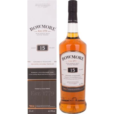 Bowmore 15 Jahre Golden & Elegant Single Malt Whisky - Whisky Bowmore 15 Jahre Golden & Elegant Single Malt Whisky - Whisky