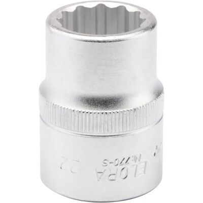 Elora Bi-Hexagon Socket, 3/4" Sq. Dr., 22mm Elora Bi-Hexagon Socket, 3/4" Sq. Dr., 22mm