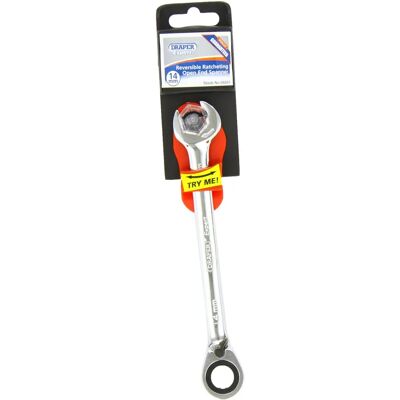 Draper 6845 Expert 14mm Hi-Torq Reversible Ratchet Spanner - Ratchet Spanner Draper 6845 Expert 14mm Hi-Torq Reversible Ratchet Spanner - Ratchet Spanner