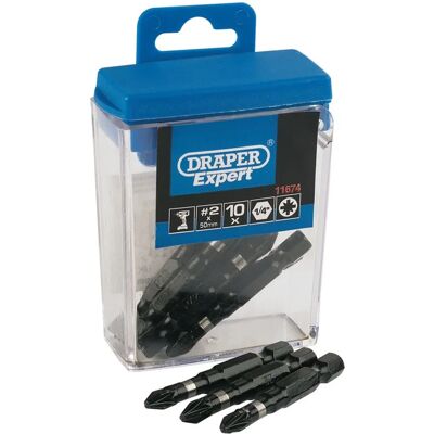 Draper Tools 11674 Confezione di punte di impatto - 10 pezzi Draper Tools 11674 Confezione di punte di impatto - 10 pezzi