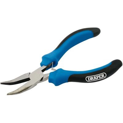 Draper 12540 Mini Pliers - Zachte Grip Gebogen Neusje Draper 12540 Mini Pliers - Zachte Grip Gebogen Neusje