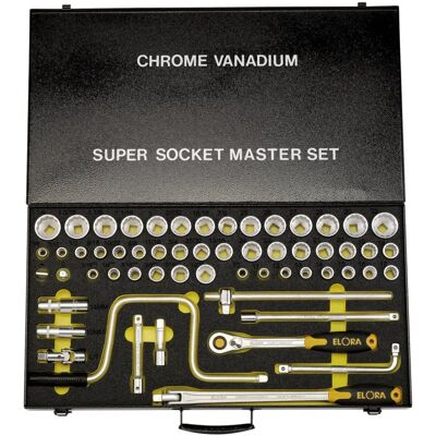 Juego de llaves Draper Tools 15372 - 58 piezas, Acero cromo vanadio Juego de llaves Draper Tools 15372 - 58 piezas, Acero cromo vanadio